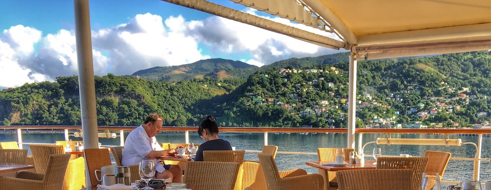 Disfrute de las extraordinarias vistas mientras comen "al fresco" en el Restaurante "La Veranda" a bordo del Wind Surf (Windstar Cruises) CRUCEROS EN VELERO WIND SURF WINDSTAR CRUISES WINDSURF CRUISES CRUCEROS DE LUJO EN VELERO CRUCEROS MEDITERRANEO CRUCEROS NORTE DE EUROPA CRUCEROS EN VELERO CRUCEROS CARIBE WINDSTAR CRUISES CRUCEROS EN BARCO PEQUEÑO SMALL SHIP CRUISES CRUCEROS DE LUJO EN VELERO CRUCEROS DIFERENTES CRUCEROS ROMANTICOS CRUCEROS VIAJES DE NOVIOS CRUCEROS LUNAS DE MIEL HONEYMOON CRUISES CRUCEROS PARA PAREJAS WINDSURF CRUISES WIND SURF CROCIERE CREUERS WINDSTAR DESCUENTOS EN CRUCEROS CRUCEROS EN VELERO WIND SURF VELERO CRUCEROS #cruceros #WindstarCruises #WindSurf #Crucerosenvelero #WindStarWindSurf #CrucerosaVela #CrucerosdeLujo #CrucerosBarcoPequeño #SmallShipCruises #CrucerosLunasdeMiel #Lunasdemiel #Viajesdenovios #CrucerosRomanticos #Honeymoon
